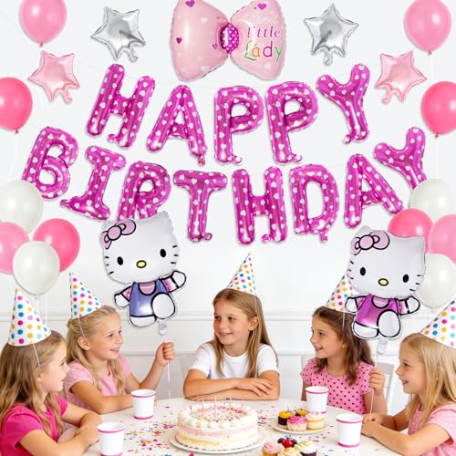 Kitty Birthday Decorations Party Supplies | Cute Pink Party - Product Imagery