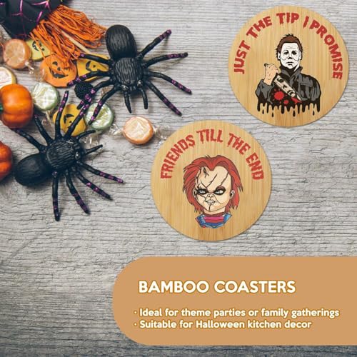 Generic Halloween Spooky Coasters Gift Set Horror Movie - Product Imagery