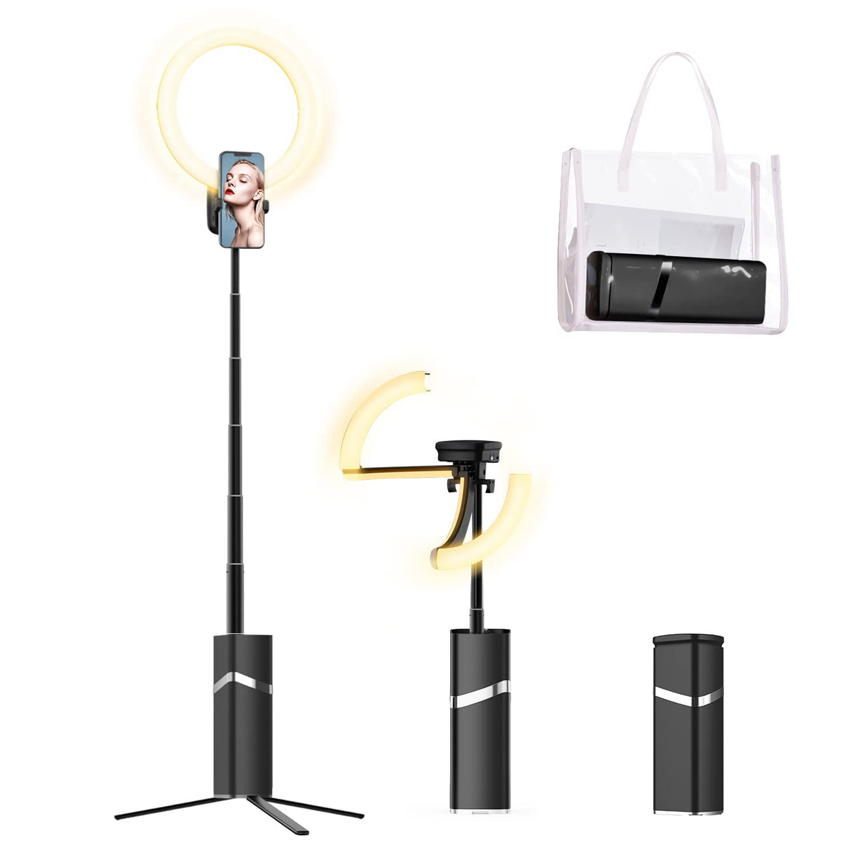 Portable Ring Light with Stand 4000mAh Battery Operated - yAyusi Official Imagery - 1