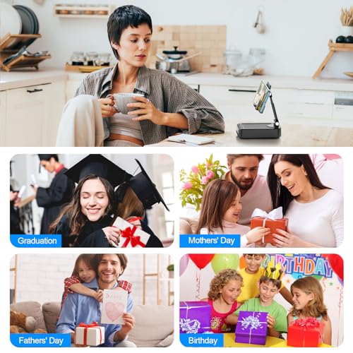 Foldable Cellphone Stand with Bluetooth Speaker Charging - Product Imagery