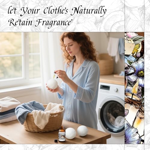 HIQILI Fresh Linen Fragrance Oil for Laundry, Add to Dryer Balls - Product Imagery