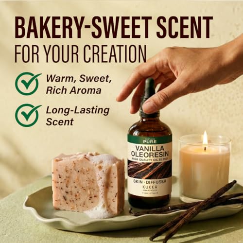Kukka 100% Pure Vanilla Essential Oil for Skin, Diffuser, 4 Fl Oz - Product Imagery
