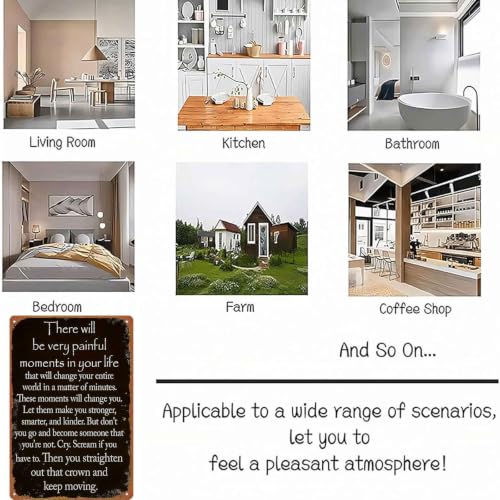 8x12 Inch Aluminum Metal Sign, Inspirational Quote Wall Art, - Product Imagery
