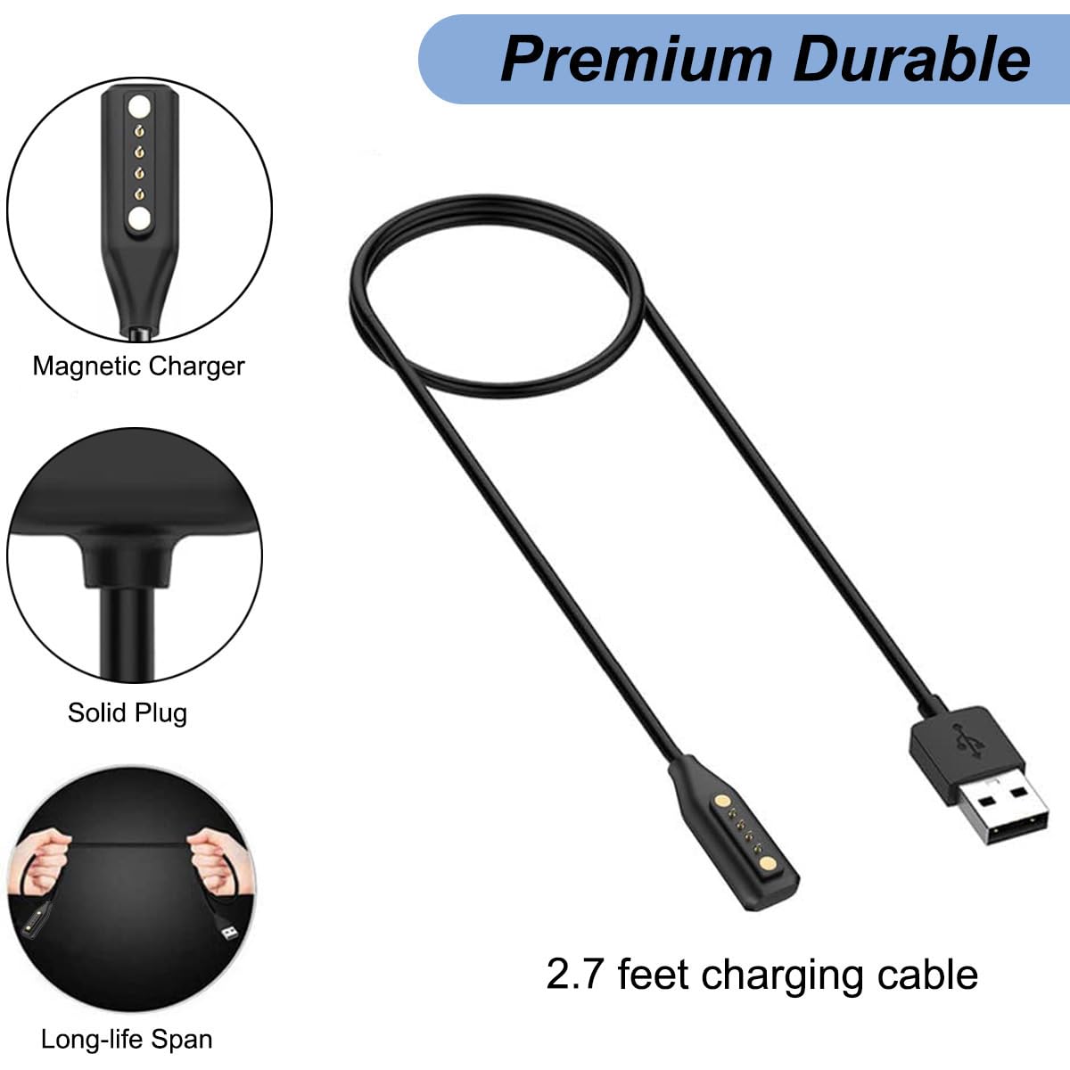 Emilydeals Charger for Bose Frames Smart Glasses, Replacement USB by Emilydeals - Angle View 5