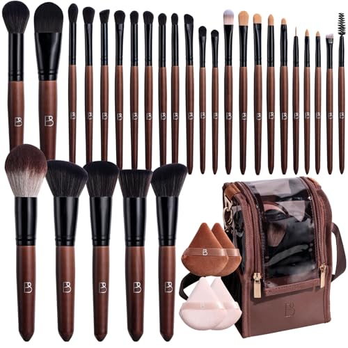 BS MALL Professional Makeup Brush Set 28 Pcs With Travel - BS-MALL Official Imagery - 1