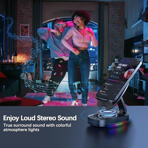Cell Phone Stand with Wireless Bluetooth Speaker, Unique Gifts - Product Imagery