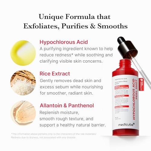 medicube Clear & Calm Skin Duo: Hypochlorous Acid Peel Shot and - Product Imagery