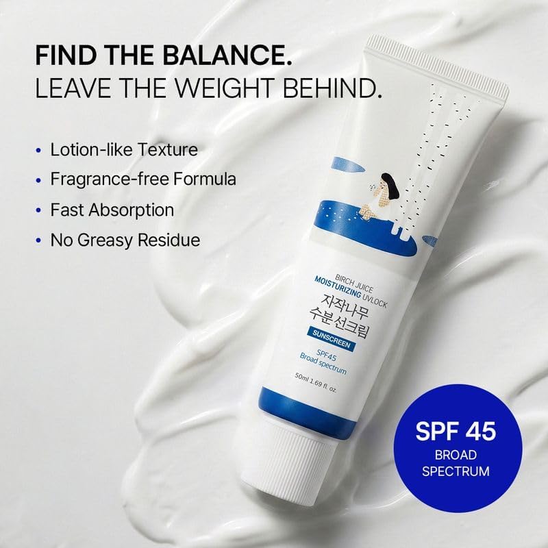 ROUND LAB Birch Juice Moisturizing UV LOCK SPF 45, 1.69 Fl Oz, - Product Imagery