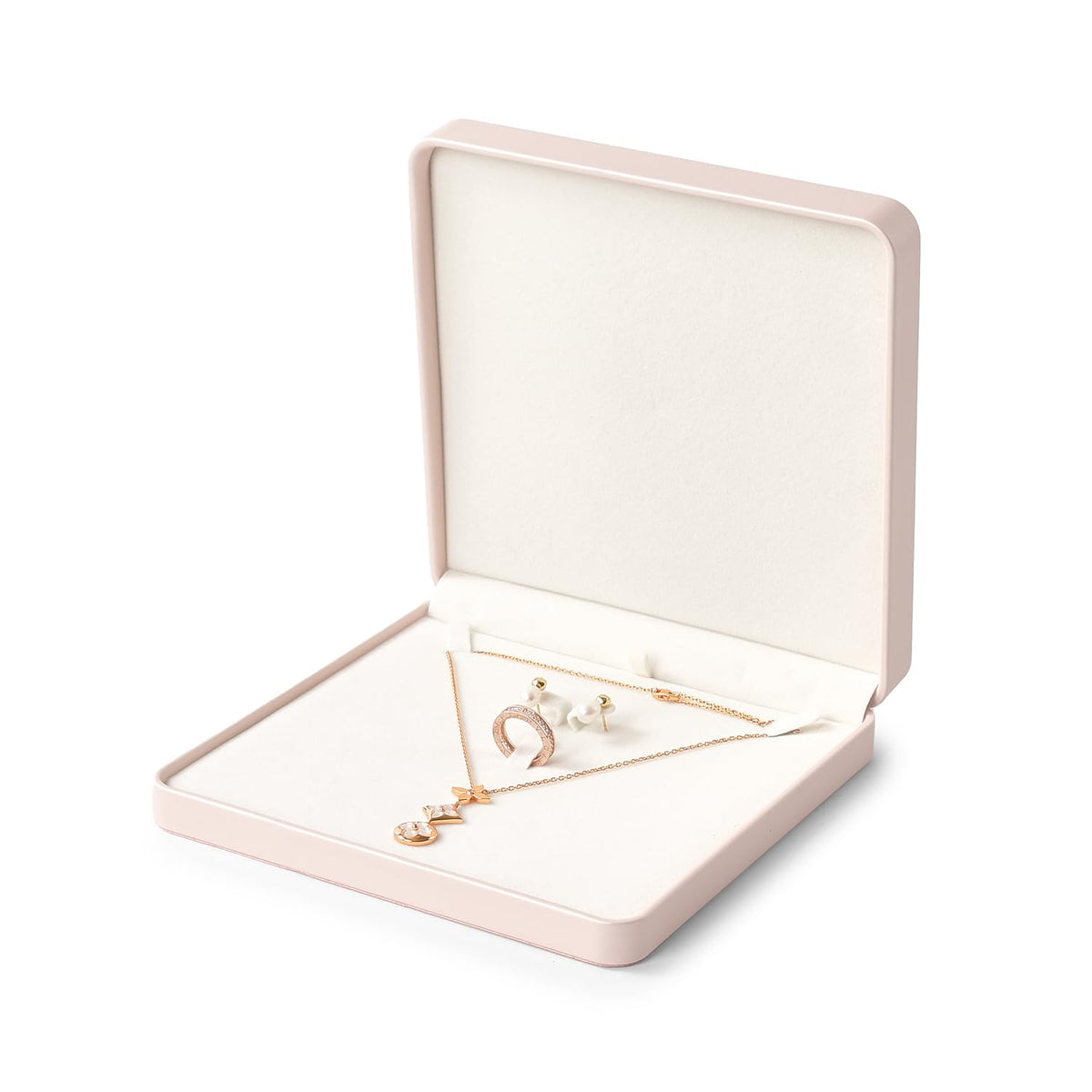 Oirlv Leather Jewelry Set Box Big Necklace Ring Storage Case - Oirlv Official Imagery - 1