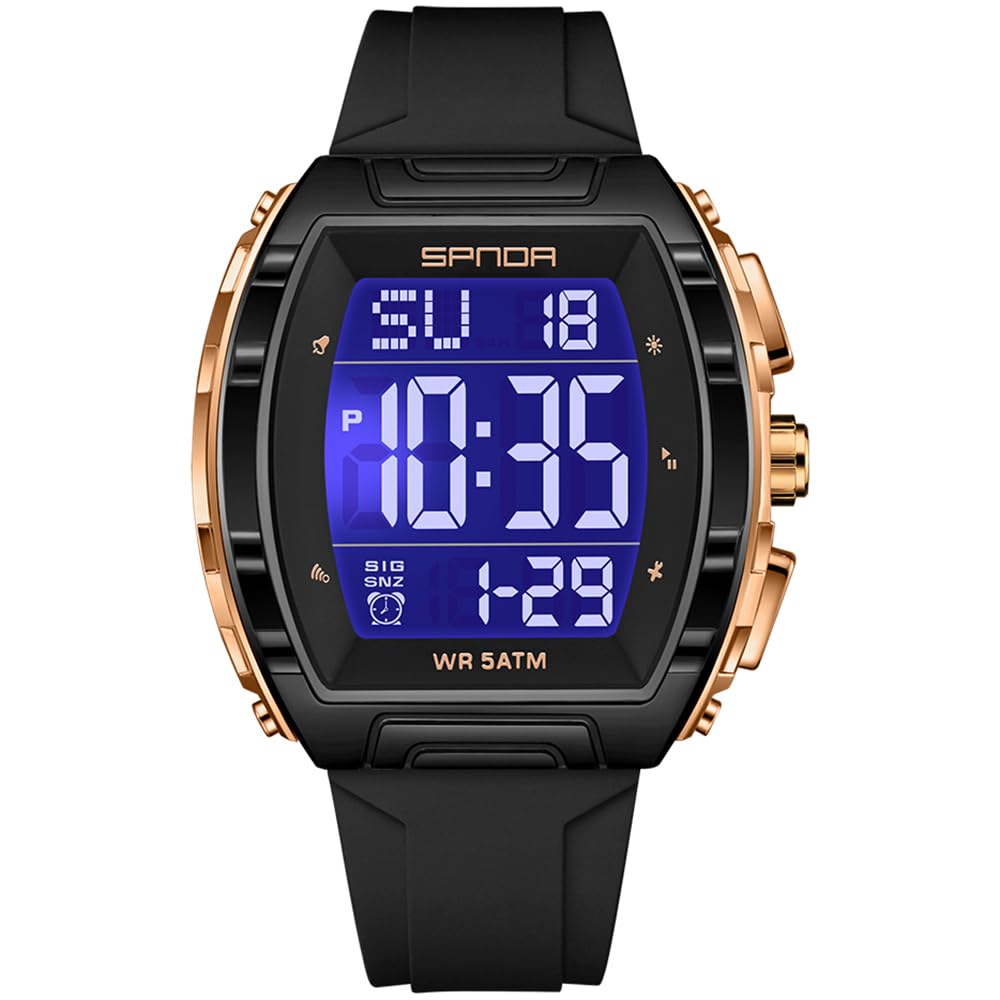 PASOY Men s Tactical Digital Sport Watch Silicone Strap - PASOY Official Imagery - 1