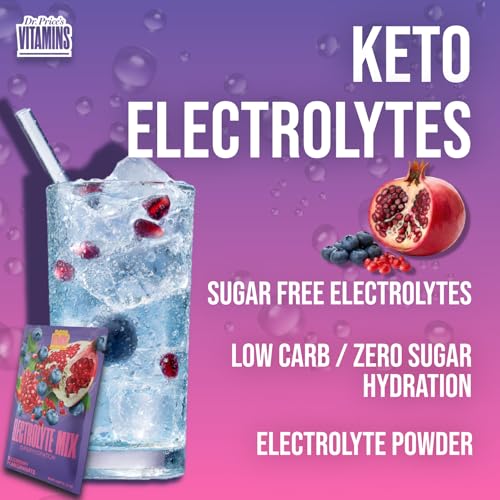 Dr. Price's Vitamins Electrolytes Powder Packets Blueberry - Product Imagery