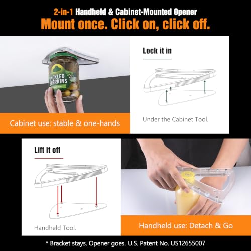 Patented Magnetic Jar Opener - Fridge Storage - Product Imagery