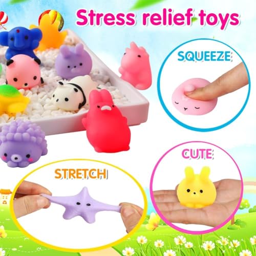 80 Pcs Party Favors for Kids 4-8, Kawaii Squishies Mochi Squishy - Product Imagery