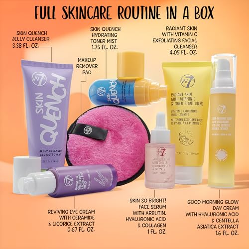 W7 Beauty Blast Skincare Secrets Set - Full Size Routine - Product Imagery