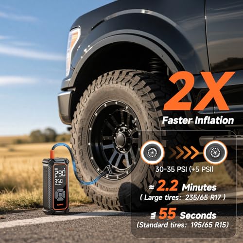 OlarHike Tire Inflator Portable Air Compressor,Dual - Product Imagery