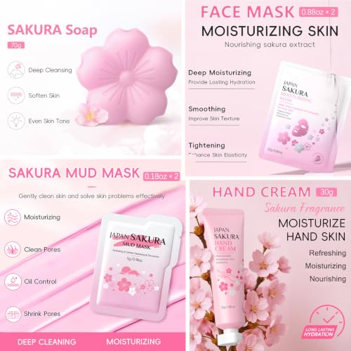 Sakura Skin Care Set for Kids & Teens Girls,15PCS Girls Daily - Product Imagery
