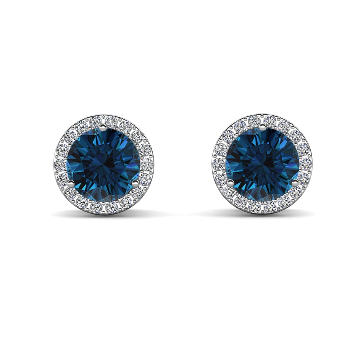 Cate Chloe Royal 18k Gold Plated Birthstone Stud Earrings - Cate & Chloe Official Imagery - 1