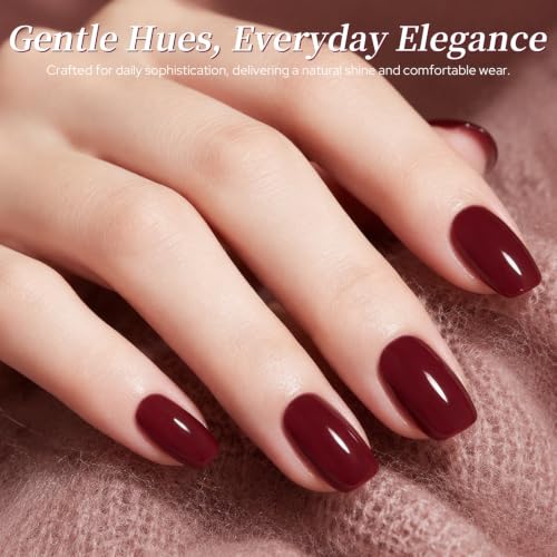 BORN PRETTY Fall Winter Gel Polish Burgundy Dark Red Purple - Product Imagery