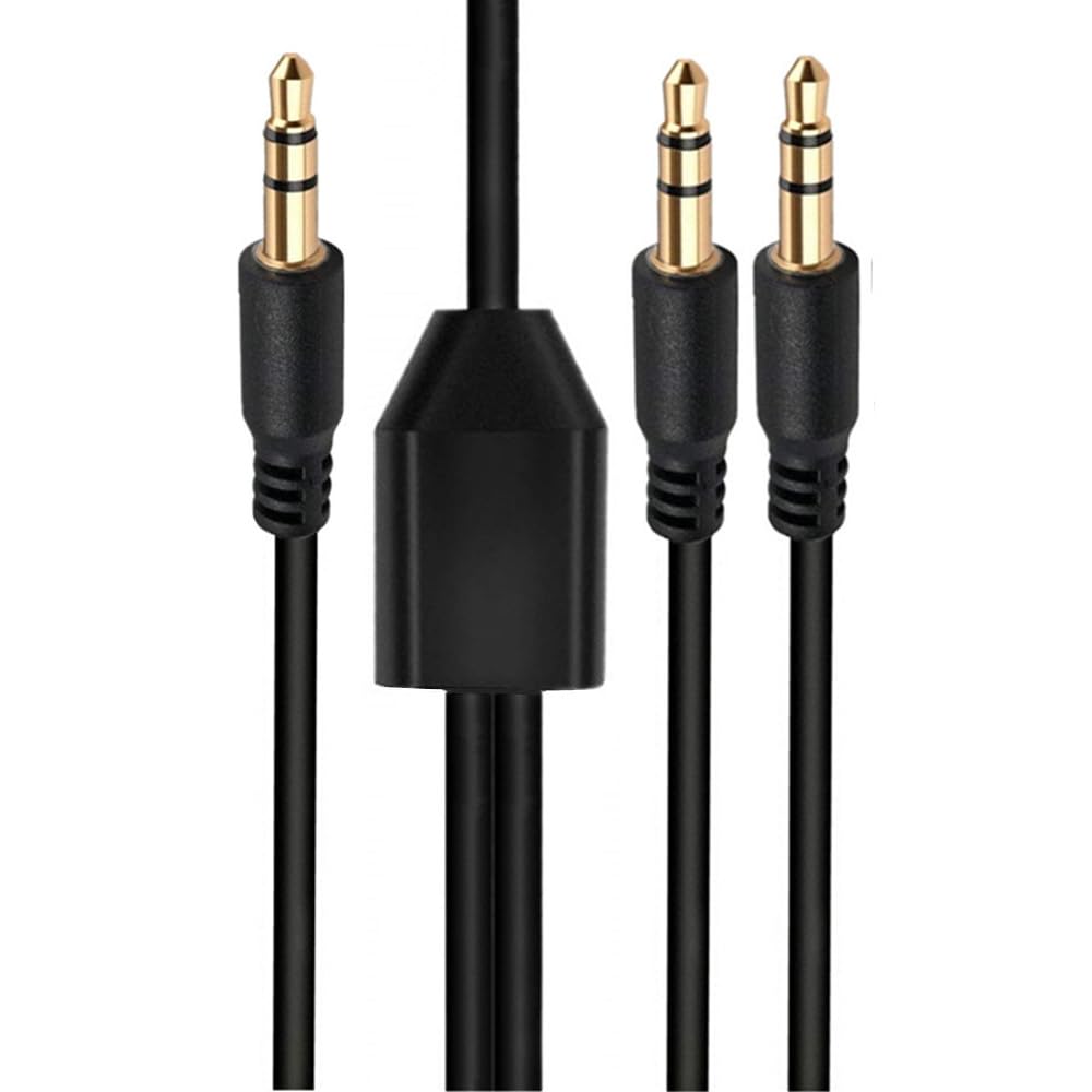 Kework 1.6ft 3.5mm Splitter Audio Cable, 1 Male to 2 Ways Male 1/ by Kework - Angle View 3