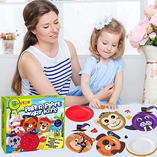V-Opitos 12 Pack Paper Plate Arts and Crafts Kits for Kids - Product Imagery