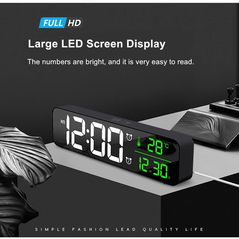 Abovsare Digital Clock Large Display, Alarm Clock for Living Room - Abovsare Official Product View 3