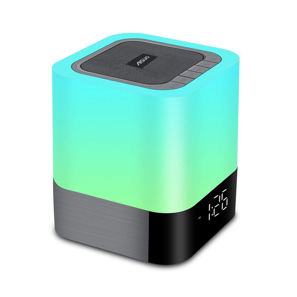 Touch Light Bluetooth Speaker with Alarm Clock Small Lamp - Aisuo Official Imagery - 1