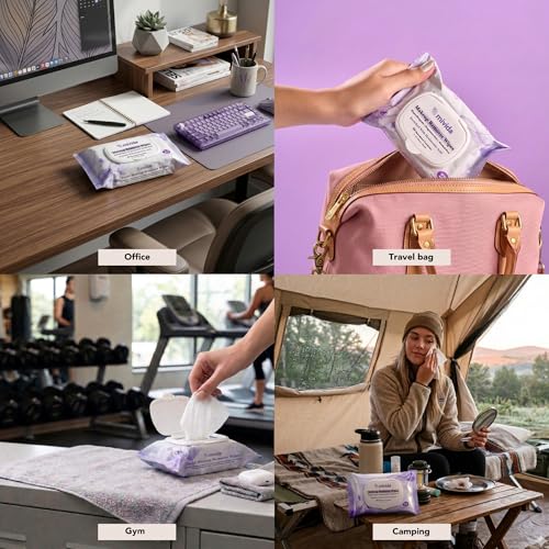 mivida Hypoallergenic Makeup Remover Wipes With Hyaluronic Acid, - Product Imagery