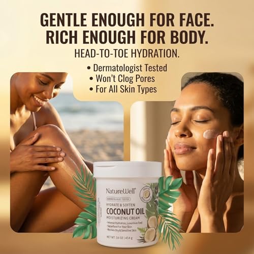 NATURE WELL Coconut Oil Moisturizing Cream for Dry Skin – Deep - Product Imagery