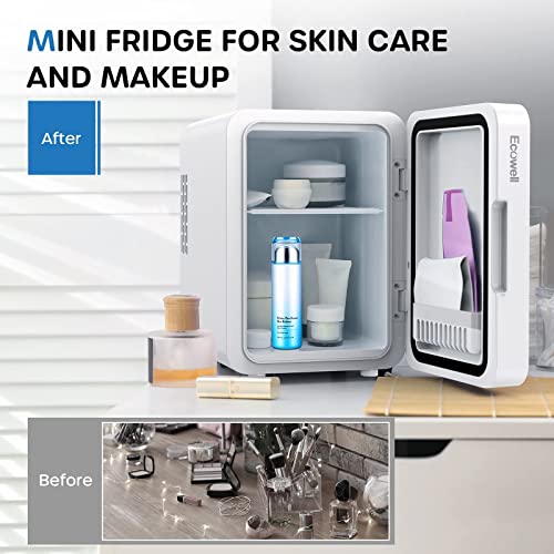 ECOWELL Skin Care Fridge for Cosmetic, Mini Skincare Fridge with - Product Imagery