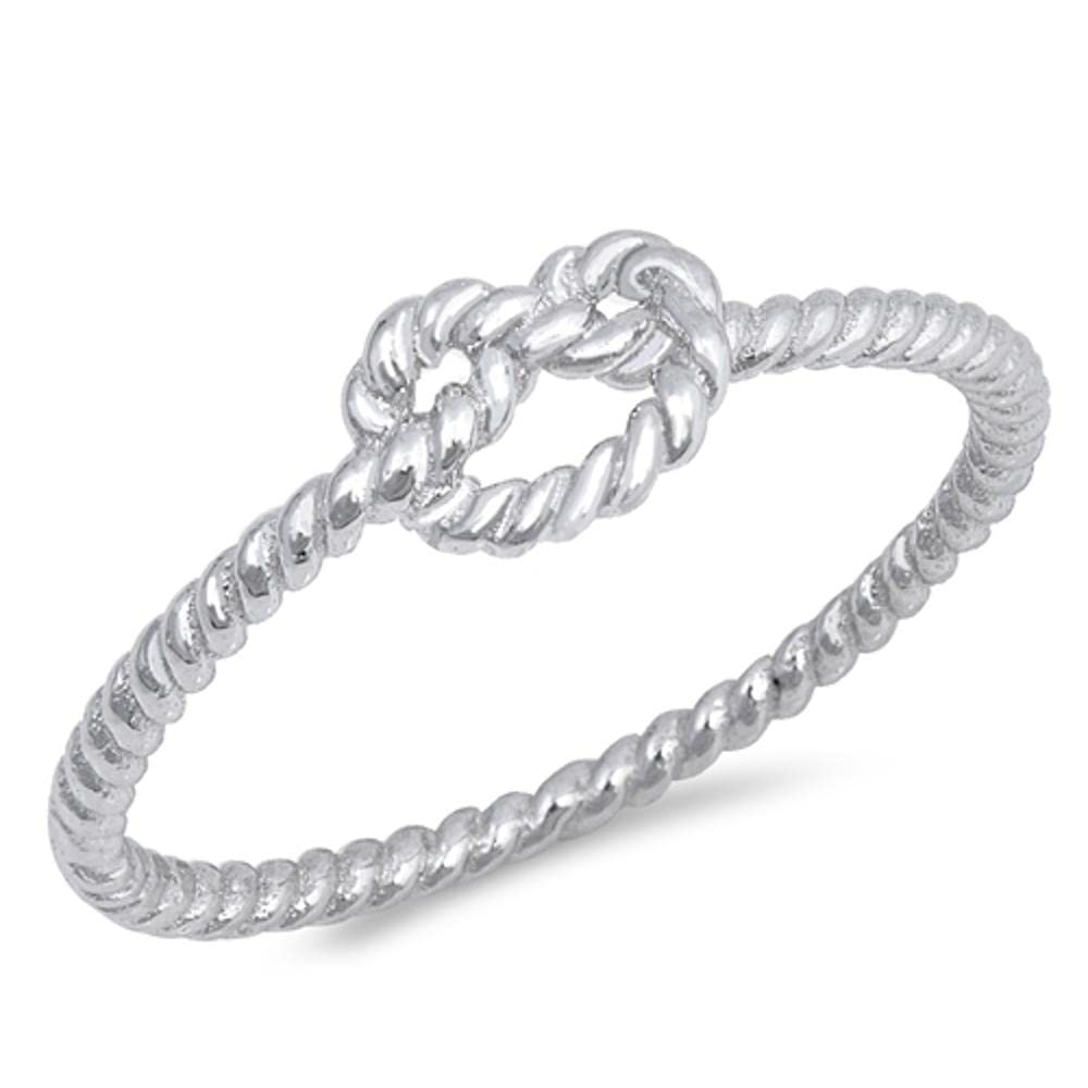 CHOOSE YOUR COLOR Sterling Silver Knot Ring - Sac Silver Official Imagery - 7