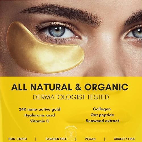 All Natural Under Eye Patches, Non-Toxic Dark Circles Treatment - Product Imagery