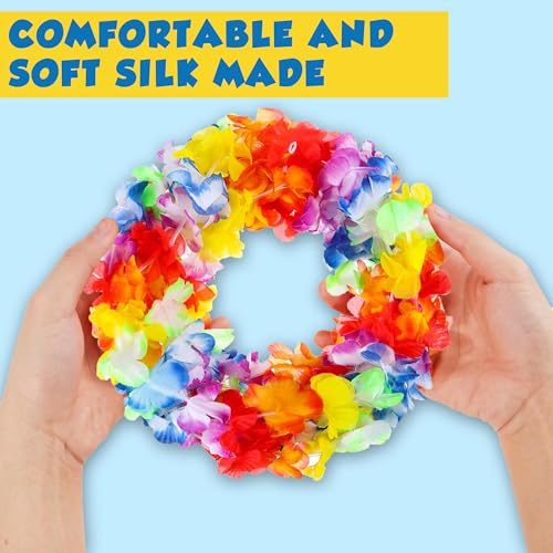 Luau Party Decorations - 24 Pack Leis for Luau Party | Hawaiian - Product Imagery