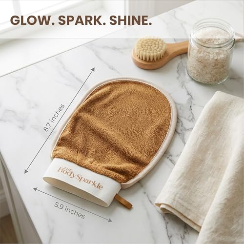 Exfoliating Glove for Shower & Bath – Viscose Body Scrubber Mitt - Product Imagery