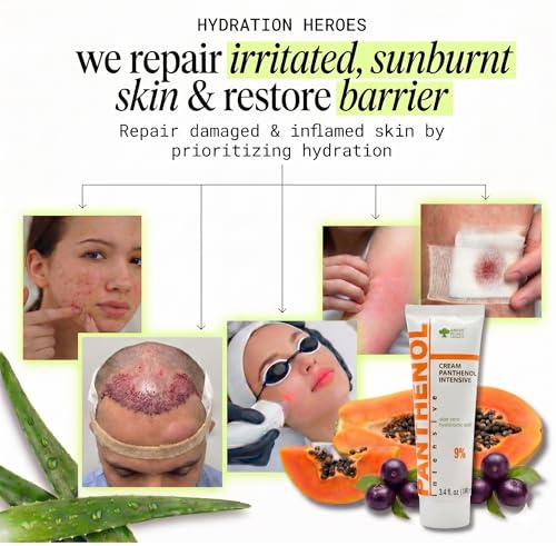 9% Panthenol Cream, After Sun Skincare & Redness Relief - Product Imagery