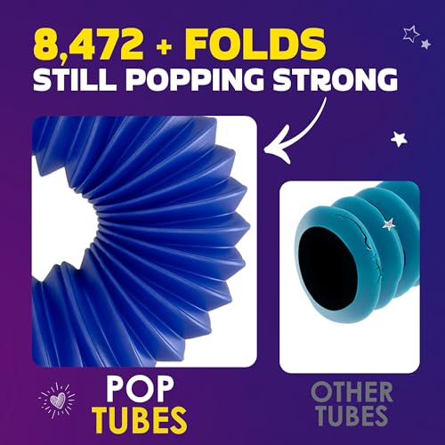 Nutty Toys Pop Tubes - Large 8-Pack Sensory Toys - Creative STEM - Product Imagery