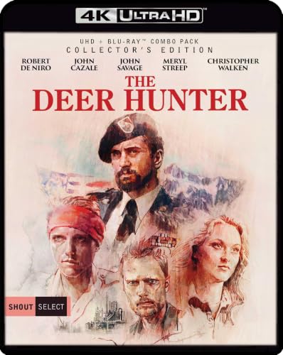 The Deer Hunter - Robert De Niro     
       			(Actor),  
       	 
	            
		   Meryl Streep     
       			(Actor) 
       	          Rated:      R           Format: Blu-ray Official Imagery - 1