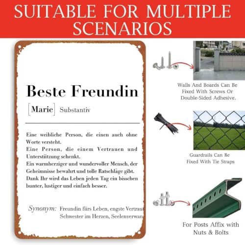 Best Friend Definition Metal Sign, 8X12 Inch Aluminum Wall - Product Imagery