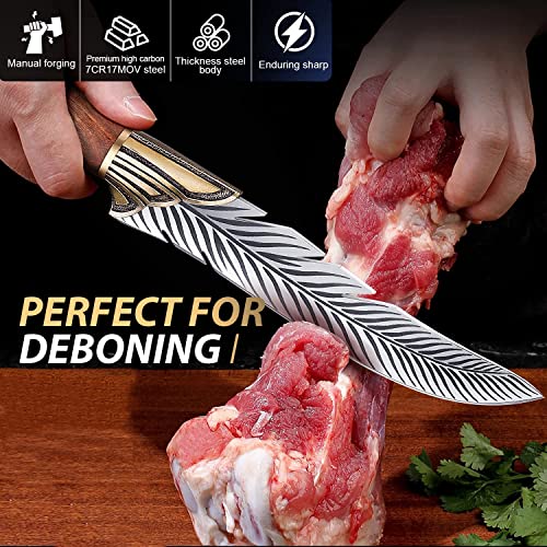 ROCOCO Feather Viking Knife Gift - Japanese Boning Knife - Product Imagery