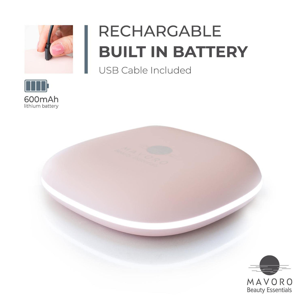 Mavoro LED Compact Makeup Mirror - Mavoro Official Imagery - 4