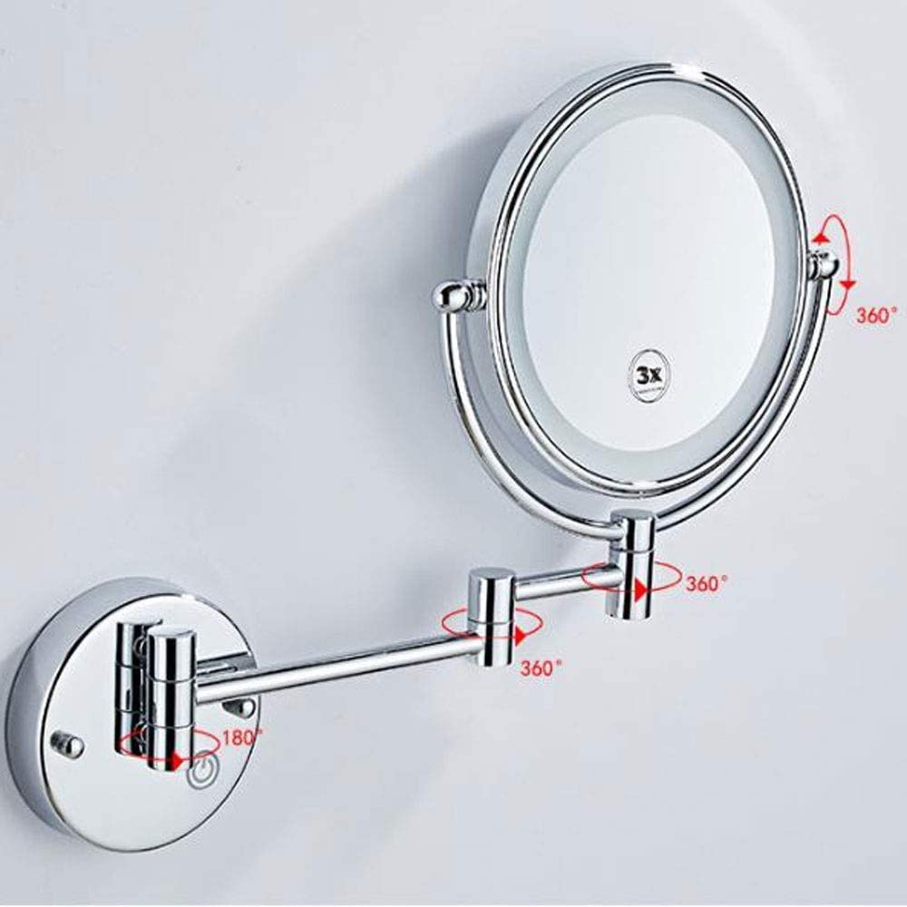 Makeup Mirror Vanity Bathroom Folding Led Wall Mounted - XNCDBVYPA Official Imagery - 3