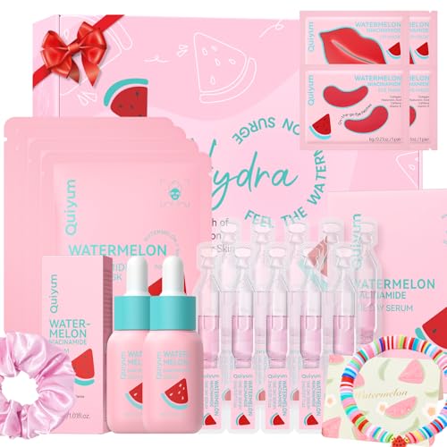Watermelon & Niacinamide Skincare Set for Women Teens Girls, - Product Imagery