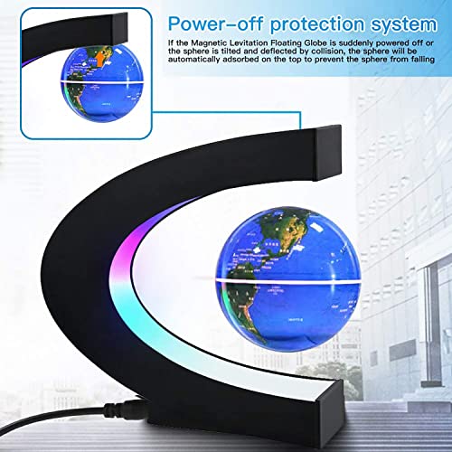 Magnetic Levitation Globe with LED Light, Desktop Decorations, - Product Imagery