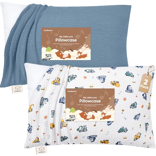 KeaBabies Cotton Muslin Toddler Pillowcase 13x18 Only, 2-Pack - KeaBabies Official Product View 1