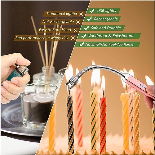 2 Pack Electric Candle Lighter, Birthday Christmas Stocking - Product Imagery