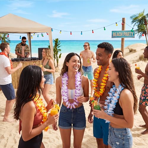Joyin Toy 36 Counts Hawaiian Leis Bulk, Tropical Flower Lei - Product Imagery
