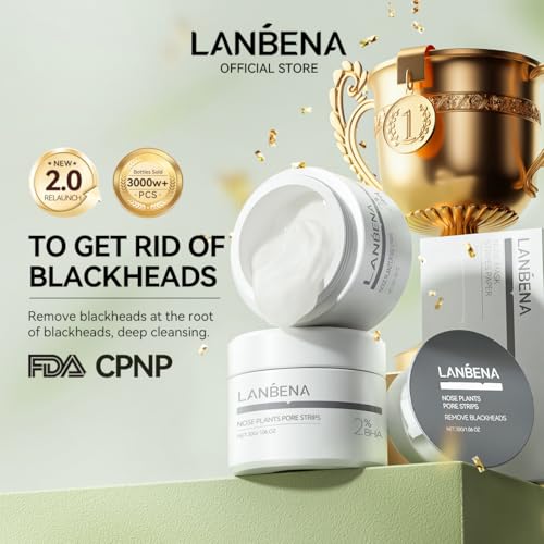 LANBENA Blackhead Remover Nose Strips, Pore Cleansing Mask (1.03 - Product Imagery