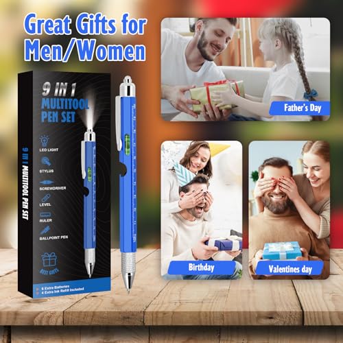Cool 9-In-1 Multi Tool Tech Pen Gadgets For Men, Personalized - Product Imagery