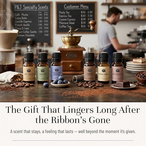 P&J Trading Fragrance Oil Coffee Shop Set | Coffee, Café Mocha, - Product Imagery