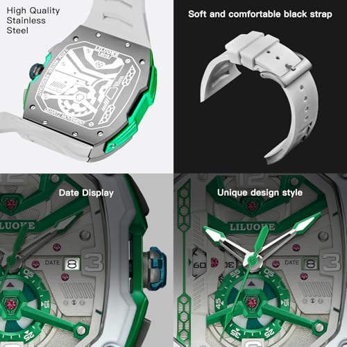 Mens Watches, Wrist Watches Luminous Design, Big Face Fashion - Product Imagery