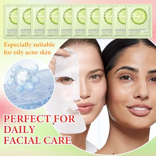 10 Pack Variety Facial Sheet Masks Skin Care Set, Hydrating Bulk - Product Imagery
